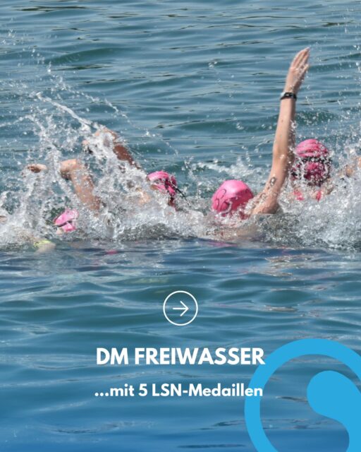 Fünf LSN-Medaillen bei den DM Freiwasser 🏊🏼
Am vergangenen Wochenende gingen insgesamt 34 Athlet:innen aus 12 niedersächsischen Vereinen bei den Deutschen Freiwasser-Meisterschaften in Regensburg an den Start. Trotz hochsommerlicher Bedingungen konnten unsere LSN-Nachwuchsathlet:innen mit starken Leistungen überzeugen. Am Ende des Freiwasser-Wochenendes kehrte der LSN mit insgesamt fünf Medaillen nach Niedersachsen zurück!
Unsere Medaillengewinner:innen:
🥇 Sophie Schmidt (2014) | 2,5 km | 33:30,09
🥈 Enie Marie Niemeck (2014) | 2,5 km | 34:04,58
🥈 Tekla Kaminska (2010) | 2,5 km | 32:06,92
🥈 Yannick Kastner (2013) | 2,5 km | 30:57,28
🥈 Tjark Meiners (2012) | 2,5 km | 30:54,00
Herzlichen Glückwunsch an alle Medaillengewinner:innen und an das gesamte LSN-Team zu starken Leistungen!👏🏻
ℹ️ Den ausführlichen Wettkampfbericht findet ihr auf unserer Homepage.
#lsn #landesschwimmverbandniedersachsen #niedersachen #freiwasserdm #deutschemeisterschaften