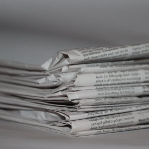folded newspapers