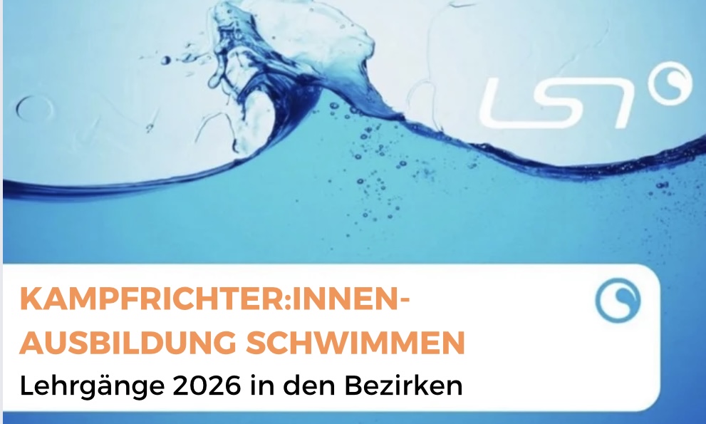 Kampfrichter:innen-Ausbildung Schwimmen – Lehrgänge 2026 in den Bezirken