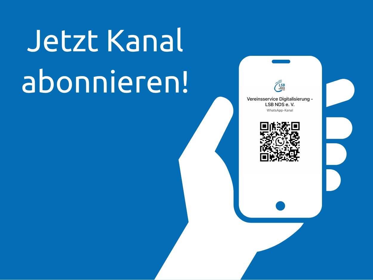 LSB Niedersachsen startet WhatsApp-Kanal „Vereinsservice Digitalisierung“ | Jetzt beitreten!